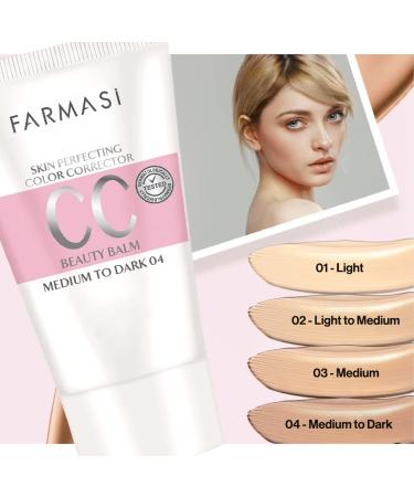 Farmasi CC Color Control Cream SPF 25+ 1.7 fl. oz - Natural Finish Multimineral Formula for All Skin Types (Medium to Dark) - Buy Online on GoSupps.com