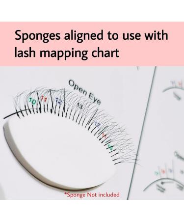1 PC Lash Mapping Chart for Eyelash Extension Training - Beginner Practice Lash Map Kit | Curl & Diameter Sheet for Lash Supplies - LEES A.M - Buy Online on GoSupps.com