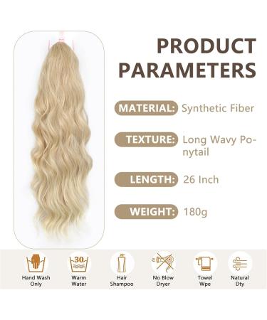 Hair Bun 26" Long Curly Wavy Drawstring Hair Clip Natural Ponytail Extension Synthetic Hair Extensions Female Wig Hair Bun Hair Extension Hair Piece (Color : Red Size : 26inches) 26inches Red - Buy Online on GoSupps.com