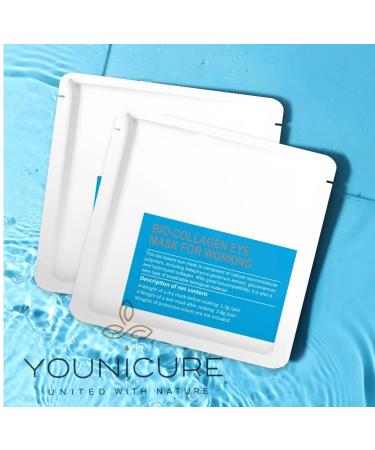 YOUNICURE Bio-Collagen Eye Mask - Anti Aging, Targets Wrinkles, Dark Circles, Eye Fatigue - 5 Pairs - Buy Online on GoSupps.com