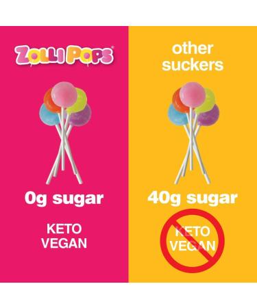 Zollipops Clean Teeth Pops - StrawOrangeRaspberryCherryGrapePineapple (15 Pops, 3.1oz) - Sugar-Free Tooth-Friendly Treats - Buy Online on GoSupps.com