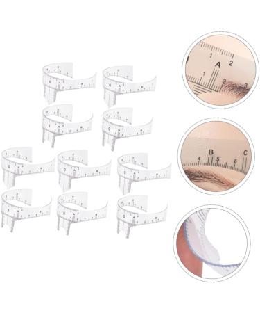 Hemoton 20 Pcs Eyebrow Design Ruler Diy Eyebrow Stencil Eyebrow Tools Measuring Ruler White Plastic Cosmetic - Buy Online on GoSupps.com
