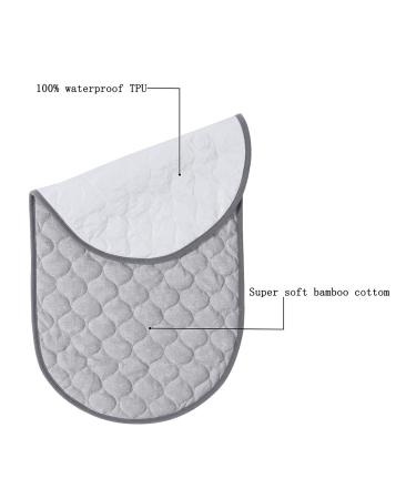 Buy Soonhua 3x Wrap Documents - Super Soft Bamboo Cotton Changing Pad Waterproof & Washable Ideal for Home & Travel - Gray Oval - Buy Online on GoSupps.com
