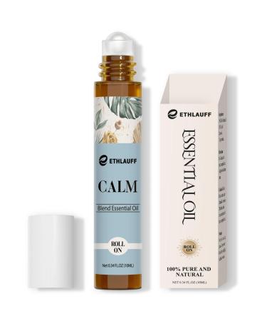 Calm Essential Oil Roll On, Aromatherapy Roll On Oil Blends for Stress Relief, Massage, Self Care Relaxation Gift
