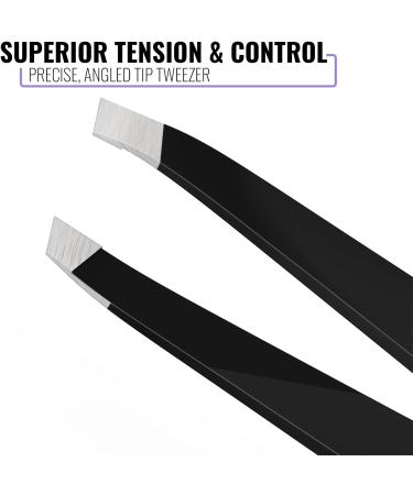 iMethod Tweezers and Eyebrow Brush - Precision Ingrown Hair Removal Tool with Double-Ended Brow Brush - Buy Online on GoSupps.com