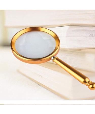 Lightweight Magnifying Glass Portable Gold-Plated Handheld Hd 8X Magnifying Glass for Reading Watch Repair Tool Lofty Ambition - Buy Online on GoSupps.com