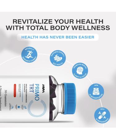 (2 Pack) Primo TRT Maximum Strength Performance Gummies PrimoTRT Gummy Supplement Prime TRT Maximum Strength Advanced Shiljait Vitamin Support Supplement Primo TRT Premium Gomitas (2 Month Supply) - Buy Online on GoSupps.com