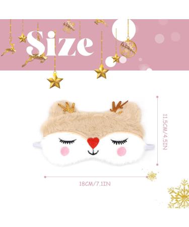 Christmas Reindeer Soft Plush Eye Mask for Sleeping - Breathable Blindfold for Women Men Kids - Ideal for Night Nap, Travel, and Meditation - Buy Online on GoSupps.com