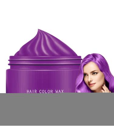 Krujecnt Temporary Hair Colors Wax 30ml Hair Color WaxWashable Color Mud Styling Cream for Teenagers Festivals Parties Cosplay Purple C