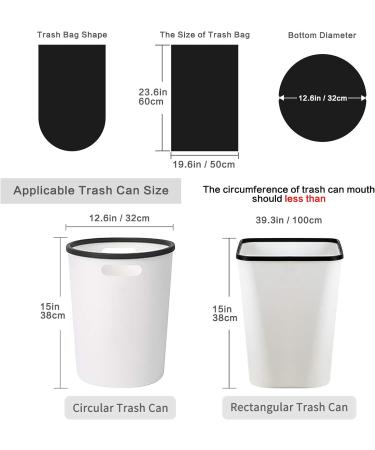 Fyy 6 Gallon Garbage Bags | 100 Black Waste Bags for Kitchen Bathroom & Office | 5 Rolls of Durable Garbage Bags (50x60 cm) - Buy Online on GoSupps.com