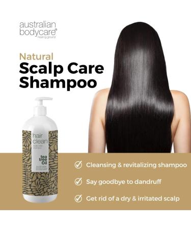 Anti-Dandruff Shampoo with Tea Tree Oil 1000 ml | 100% Vegan Scalp Care for Dry Itchy Scalp Psoriasis & Neurodermatitis | 1 Pack - Buy Online on GoSupps.com