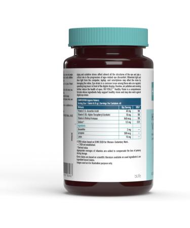 Generic HK Vitals Healthy Vision Eye Multivitamin for Adults with Vitamin A Lutein 10mg Zeaxanthin 2mg and Lycopene 60 Lutein and Zeaxanthin Supplements Tablets - Buy Online on GoSupps.com