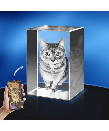 Custom Personalized Pet 3D Crystal Photo | Engraved Cat & Dog Pictures in Glass - Buy Online on GoSupps.com