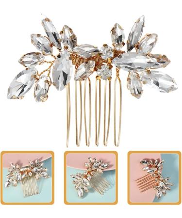 DEARMAMY Hair Comb Flower Rhinestone Hair Decoration Bride Hair Side Comb Hair Accessory - Buy Online on GoSupps.com