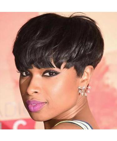 Hair Clips for Baby Girls Fiber Wig Fashion Short Hair Black Rose Net High Temperature Silk Women's Wigs for Women over 50 Black One Size - Buy Online on GoSupps.com