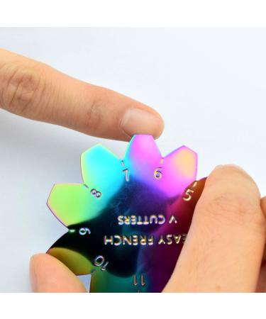 Professional Rainbow Cutter for Manicure - V-Shaped Smile Line Tool (HJ-Nat188) | 1-11 Sizes for UV Gel & Acrylic Nail Art - Buy Online on GoSupps.com