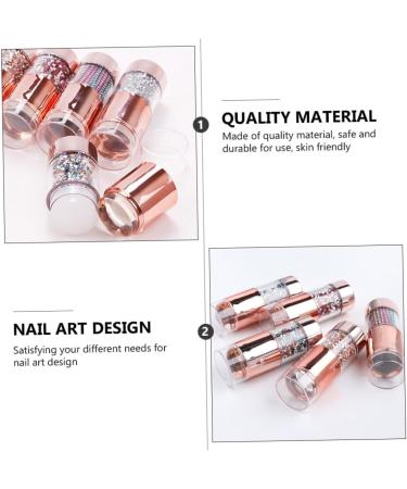 FRCOLOR Nail Art Silicone Stamp Rhinestone Kit Silicone Nail Stamper Girls Suit Nail Stamper Template Nail Kits Double Head Nail Manicure Stampers Silica Gel Peg Board French Child - Buy Online on GoSupps.com