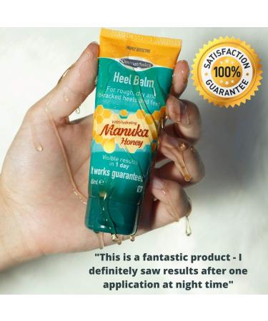 Dermatonics Manuka Honey Heel & Elbow Cream - Moisturizing Exfoliant for Dry, Cracked Feet | 2oz Repair Treatment - Buy Online on GoSupps.com