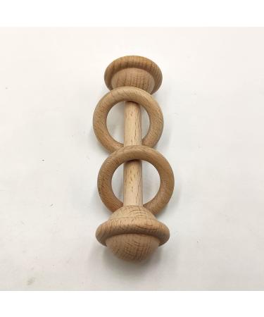 Arakierst Beech Wood Ring Rattle Teether - Montessori Educational Toy - Buy Online on GoSupps.com