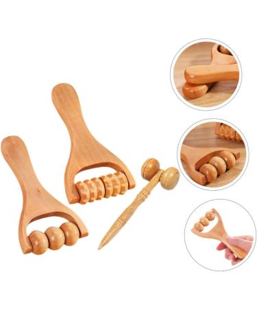 Lurrose 12 STK Hand Roller Massage Tools - Acupuncture & Foot Massage Rollers for Leg Arm & Face - Wood Therapy Set (x4 Medium Balls) - Buy Online on GoSupps.com