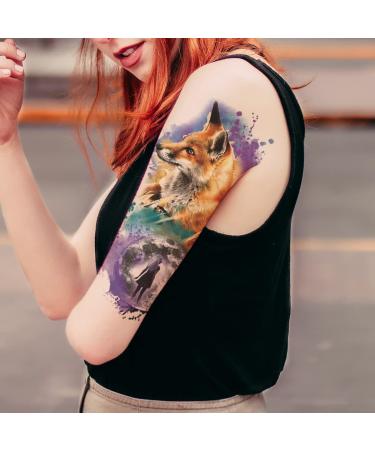 Oottati 12 Large Temporary Tattoos - Watercolor Flower Arm Design for Men and Women - Buy Online on GoSupps.com