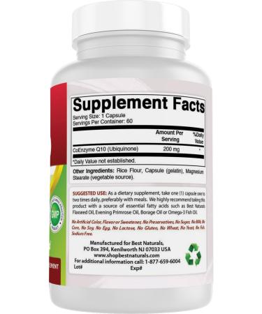 Best Naturals COQ10 200 mg 60 Capsules - Buy Online on GoSupps.com
