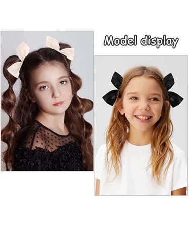 ZHOUMEIWENSP 2 Pairs Non-Slip Silks & Satins Hair Clips - White & Black Bowknot Barrettes - Buy Online on GoSupps.com
