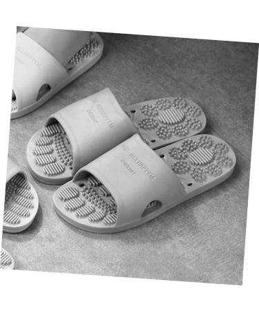 FRCOLOR 2 Pairs Massage Slippers for Men Women Slippers for Hotel Relax Slippers Spa Slippers Tub Massage Shoes Man PVC 27.00X11.00X5.00CMx2pcs Grey X 2 Pieces - Buy Online on GoSupps.com