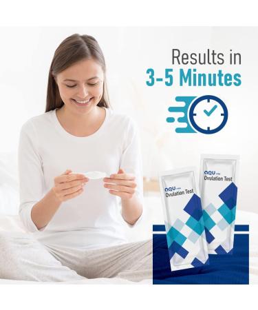 AQU Rate LH Ovulation Test Strips 25 Count - 99% Accuracy Rapid Result Predictor Kit for Women - Monitor Ovulation Period - Buy Online on GoSupps.com