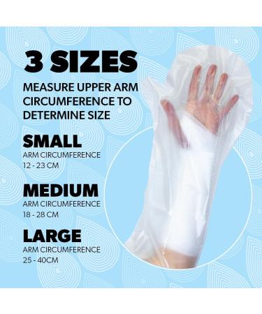 Waterproof Arm Cast Cover - SMALL - Reusable Dressing & Cast Protector for Shower | Adult Half Arm Cover for Broken Arm Hand & Elbow | Watertight Seal | 12-23cm Arm Circumference - Pack of 2 - Buy Online on GoSupps.com
