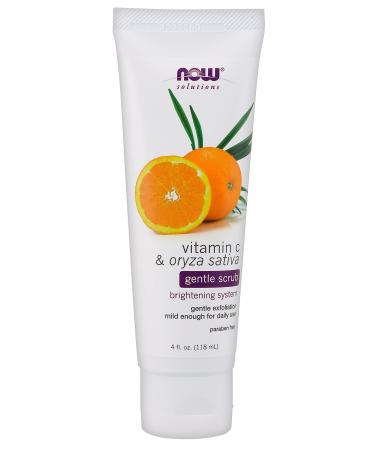 Now Foods Solutions Gentle Scrub Vitamin C & Oryza Sativa 4 fl oz (118 ml)