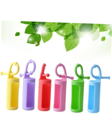 FRCOLOR 6pcs Neoprene Bottle Holder Keychain Set - Perfect for Essential Oils & Travel - Durable Keyring with Hanging Hook - Buy Online on GoSupps.com