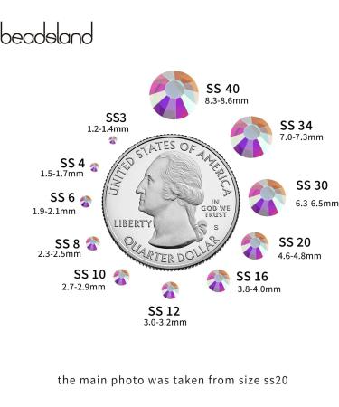 Buy Beadsland 1440 Flat Back Rhinestones for Nails | SS10 Transparent Nail Crystals 2.7-2.8mm | International Shipping Available - Buy Online on GoSupps.com