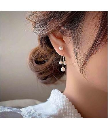Boho Pearl Drop Dangle Earrings - Vintage Gold Pearl Ear Jackets & Tassel Earrings for Women | Stylish Jewelry Gifts - Buy Online on GoSupps.com