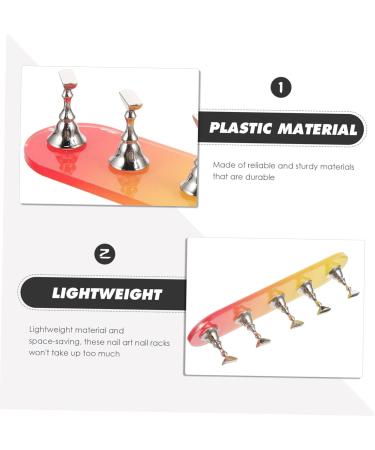minkissy 3 Sets Nail Practice Holder Nail Art Practice Decorative Nail Racks Creative Nail Stands Nail Racks for Nail Art Magnetic Nail Display Nail Decor Bracket Plastic Strip - Buy Online on GoSupps.com