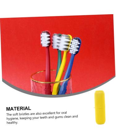 Housoutil 8 Pack Toothbrush Covers & Holders - Travel Plastic Toothbrush Box - Yellow - Buy Online on GoSupps.com