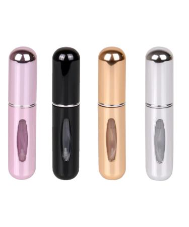 Mini Refillable Perfume Atomizer - Portable Mini Refillable Perfume Empty Spray, Refillable Perfume Spray, Atomizer Perfume Bottle, Scent Pump Case, Travel Perfume Atomizer Refillable (5ml, 4 PCS)