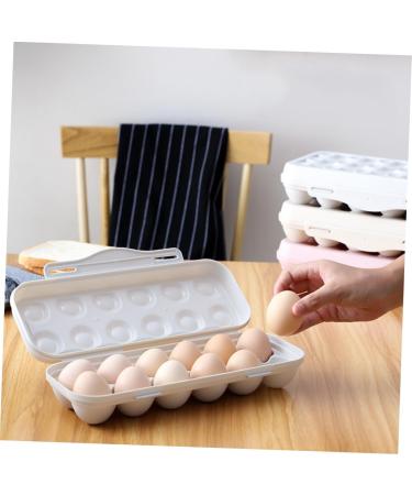 OSALADI 2Pcs 12 Plastic Egg cartons Food dispensers Refrigerator Egg Holder Tray Protective Frame Eggs Grey 30X11cm - Buy Online on GoSupps.com