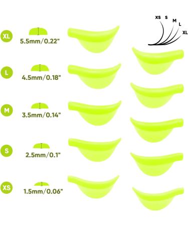 Libeauty Eyelash Lift Shield Perm Pads - 10 Pcs Reusable Curler & Lifting Rods - Buy Online on GoSupps.com