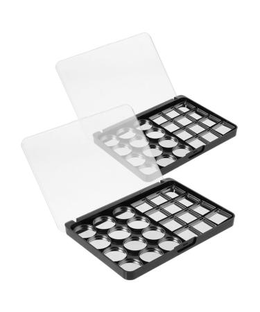 Mipcase 2 Pi ces Palette Magn tique Pour Fards Paupi res Bo tier Vide Support Pour Fards Plateau De Maquillage Vide tui Paupi res