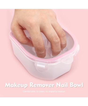 Nail Soaking Bowl Set with Cuticle Remover and Stainless Steel Peeler - 2PC Gel Polish Remover Kit for Manicure and Nail Art - Buy Online on GoSupps.com