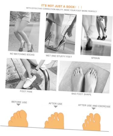 Valiclud 4 Pairs of Forefoot Half Toe Socks for Men & Women - Elegant Sandals & Five Toes Slippery Socks - Buy Online on GoSupps.com