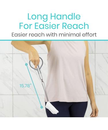 Vive Tong Wiping Aid - Long Handle Bathroom Self Assist for Elderly & Disabled - Buy Online on GoSupps.com