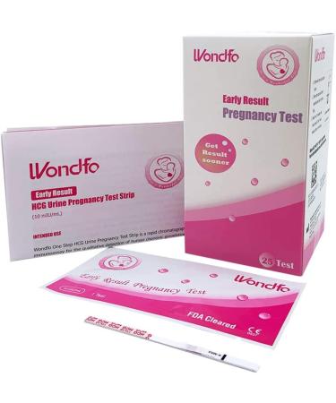 Wondfo Pregnancy Test Strips Early Detection - Extra Sensitive 10 MIU/ML HCG Early Predictor Kit (25 Count) - Buy Online on GoSupps.com