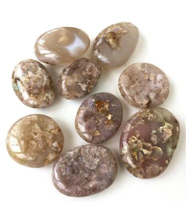 1 Pack Natural Cherry Blossom Polished Stone Onyx Crystal Stones Ornament Room Decoration Stone Mineral Specimen - Buy Online on GoSupps.com