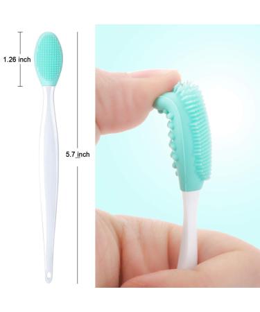 4 Piece Silicone Exfoliating Lip Brush Set for Smoother, Fuller Lips - Rose Red, Yellow, Mint Green, Pink - Buy Online on GoSupps.com