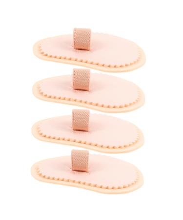 KALLORY Splint 4pcs Hallux Pad Shoe Insoles Bunion Cushions Bunion Spacers Bunion Splint Bunion Pads Single Straightener Fiberglass Composite Cloth Divider Foot 10.5x7x0.6cm Yellow
