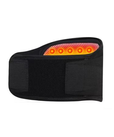 Self -warming protective strap for the lower back magnetic therapy pain relief wrap health care belt for lumbar back pain herniated disc sciatica & arthritis post op recover L/Large black