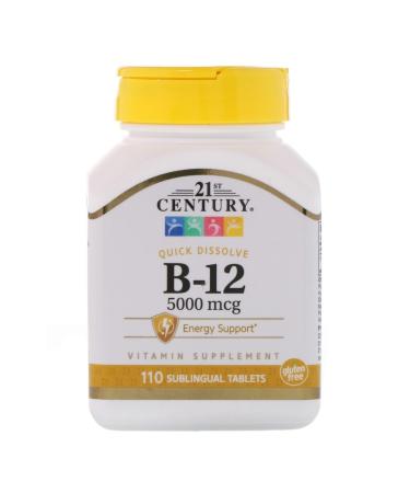 21st Century B-12 5000 mcg Tablets Sublingual - 110 Tablets
