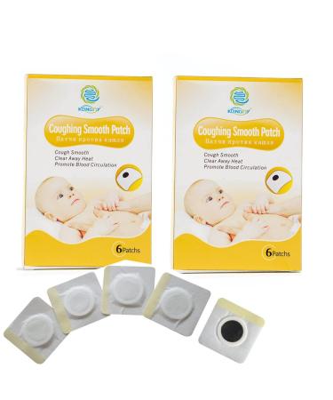 KONGDY 12pcs Cough Patches Relieves Discomfort Caused by Coughing Honey Sticker for Adult Child